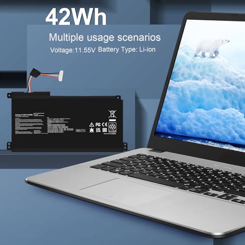TREE.NB B31N1912 C31N1912 Laptop Battery Replacement for ASUS VivoBook 14 E410M E410MA L410M L410MA E410KA F414MA E510MA E510KA L510MA R522MA E410MA-EK026TS L410MA-BV058TS E510KA-EJ033TS 11.55V 42Wh - size: ‎B31N1912