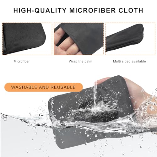 2 PCS Car Screen Cleaner, Square Microfiber Cloth Non-Scratch Auto Touchscreen Cleaning Wipes, Foldable Touch Screen Pad Universal Cleaning Tool for Vehicle Dashboard Display (Rectangle) - color: Rectangle, 2 Pcs