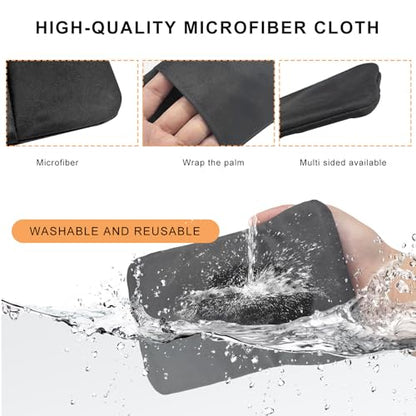 2 PCS Car Screen Cleaner, Square Microfiber Cloth Non-Scratch Auto Touchscreen Cleaning Wipes, Foldable Touch Screen Pad Universal Cleaning Tool for Vehicle Dashboard Display (Rectangle) - color: Rectangle, 2 Pcs