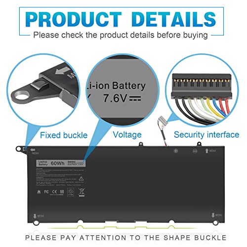 Fancy Buying PW23Y 0PW23Y Laptop Battery for Dell XPS 13 9360 13-9360-D1605G 13-9360-D1605T 13-9360-D1609 13-9360-D1609G 13-9360-D1705G fits 0TP1GT TP1GT RNP72 0RNP72 P54G002 - size: 10.7*4.48*0.19inch