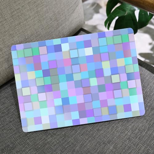 MEEgoodo for M2 MacBook Pro 13 inch Case 2022 2021 2020,Crystal Cover Fit Model A2338 M2/M1 A2251 A2289,Clear Case for 13.3-inch Laptop,Hard Shell for MacBook Pro M2, Light Blue Mosaic - color: Light Blue Mosaic