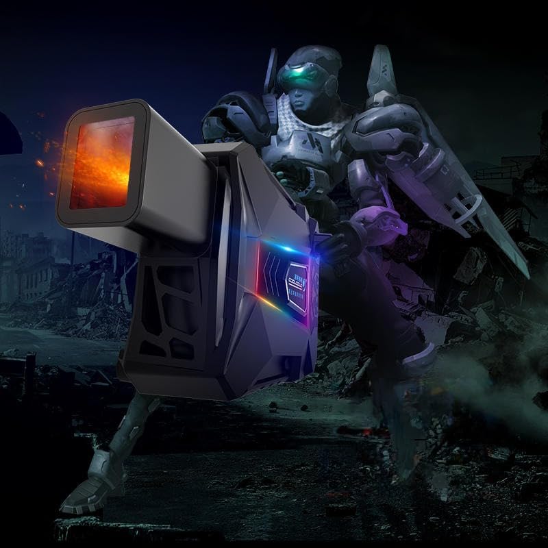 Gaming Notebook Laptop Vacuum Cooler USB Air Cooler Seven Color Dazzling Light Mute Adjustable Speed MAX 4100±10％RPM Portable External Extraction Cooling Fan