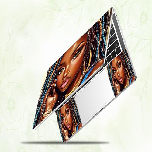 Laptop Skin Sticker Decal, Universal Reusable Vinyl Laptop Cover for 12" 13" 13.3" 14" 15" 15.4" 15.6" Notebook PC, Reusable Waterproof Scratch-Resistant with 2 Wrist Pads,American Girls - color: American Girls