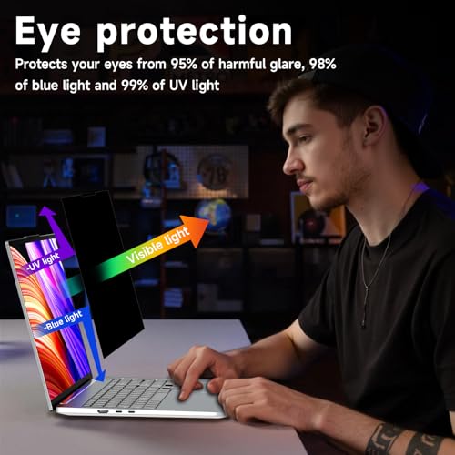 Laptop Privacy Screen 16 Inch | Laptop Screen Privacy Shield 16:10 Aspect Ratio Anti-Glare Blue Light Computer Monitor Protector - size: For Laptop 16 Inch 16:10