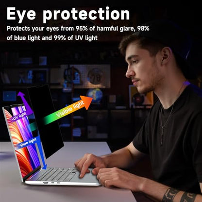 Laptop Privacy Screen 16 Inch | Laptop Screen Privacy Shield 16:10 Aspect Ratio Anti-Glare Blue Light Computer Monitor Protector - size: For Laptop 16 Inch 16:10