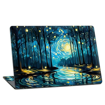 Universal Laptop Skin Sticker with 2 Wrist Pad Skins, Waterproof Scratch Resistant Vinyl Laptop Cover Decal, Cut to Fit for 11–15.6 Inch MacBook HP Dell Lenovo, Dreamy Starry Night - color: Dreamy Starry Night