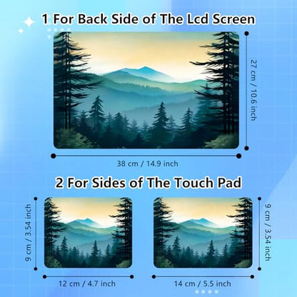 Universal Laptop Skin Sticker Decal for 11.6”12" 13" 13.3" 14" 15" 15.4" 15.6" Reusable Waterproof Scratch-Scratch Resistant Protective Vinyl Laptop Notebook Skin Stickers - Forest Mountain - color: Forest Mountain