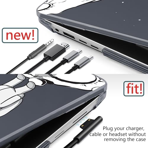 Batianda AstroGrid Case for Microsoft Surface Laptop 15 inch, Astronaut | Fits Surface Laptop for Business 8th Edition 2026 & Surface Laptop 7 2024, 4-in-1 Accessories Bundle, Slim Durable Hard Shell - color: Astronaut