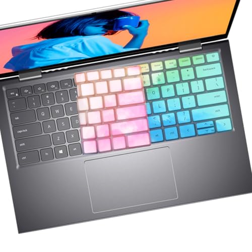 Keyboard Cover for 14" Dell Inspiron 14 5410 5415 5418 5420 5425 5430 7415 7420 7425 7430/ 13.3" Inspiron 13 5310 5320/16" Inspiron 16 5635 5630 5620 5625 7635 7620/Dell Latitude 3320 3420-Colorful - color: Colorful