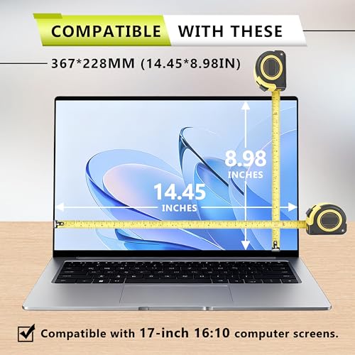 2PC 17" 16:10 Anti Blue Light Laptop Screen Protector with Camera Cover | Anti Glare UV Blocking Eye Protection Film, Relieve Eye Strain, Scratch Resistant, Fits HP Lenovo Dell ASUS Acer Samsung - size: 17 Inch (16:10 Aspect Ratio Screen)