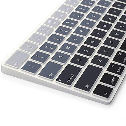 ProElife Ultra Thin Silicone Keyboard Protector Cover Skin for Apple Magic Keyboard & Magic Keyboard 2 (U.S Version, Model: MLA22L/A-A1644, Without Numeric Keypad) (Ombre Gray) - color: Ombre Gray