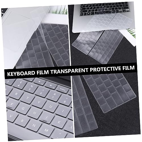 KALLORY 5pcs Transparent Keyboard Cover for Water Resistant Laptop Keyboard Protector Easy to with Models for Daily Use