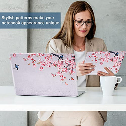 Laptop Skin Sticker Decal 15-15.6 Inches, Universal Reusable Vinyl Sticker for 12.1 13 13.3 14 15.4 Inches Netbook/Notebook PC, Waterproof & Scratch-Resistant (Birds, Pink Flowers) - color: Birds, Pink Flowers