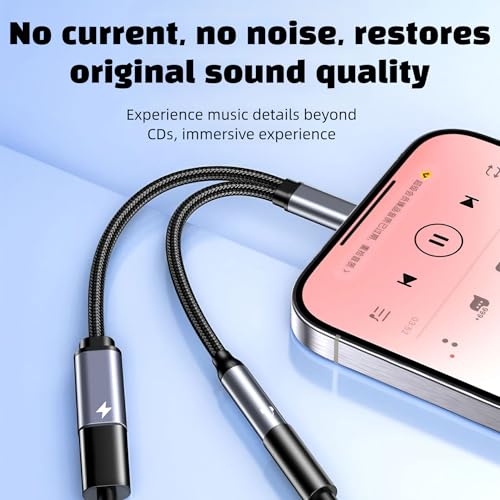 USB C to 3.5mm Audio Adapter with 60W PD Fast Charging, 2-in-1 DAC Audio Converter and Headphone Jack, Compatible with iPhone 15/15 Pro, iPad Pro, Samsung Galaxy, Gaming, Car Aux (2 Pack) - size: 2 Pack