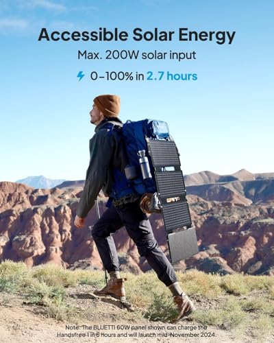 BLUETTI Handsfree 1 Portable Power Station 268Wh 300W LiFePO4 Battery | Solar Generator with a 42L Drone Backpack, All in One Solar Power for Hiking, Photography, Travel(Solar Panel Optional) - style: BLUETTI Handsfree 1