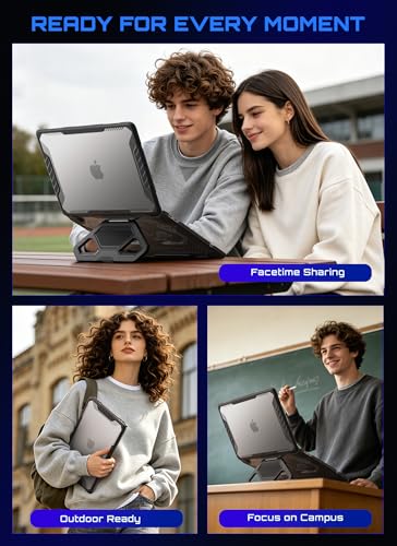 SUPCASE for MacBook Neo 13 Inch Case with Stand 2026 (Unicorn Beetle Pro), Model A3404 (A18 Pro Chip) Military-Grade Protection Heavy Duty Hard Shell Protective Cover for MacBook Neo 13", Black - size: MacBook Neo 13"