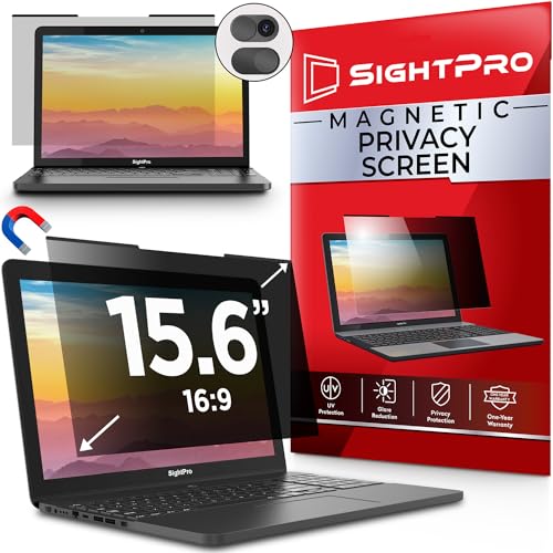 Magnetic Laptop Privacy Screen 15.6 Inch 16:9 - Patented Removable Laptop Privacy Filter Shield and Protector - size: Laptop 15.6 Inch 16:9