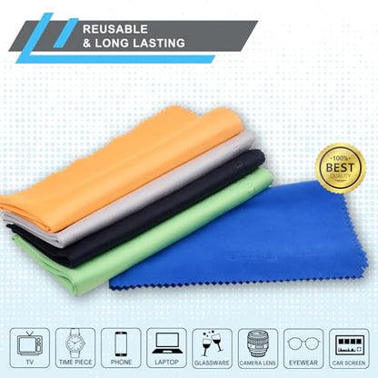 Eco-Fused Microfiber Cleaning Cloth - 12x12 Inch Microfiber Cloth - Pack of 20 Large Cleaning Cloths - Microfiber Cleaning Cloth for Electronics and Monitors - color: 20 Pack -12 X 12 Inch