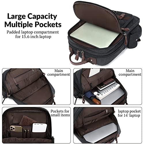 mygreen Canvas Cross Body Messenger Bag Shoulder Sling Backpack Travel Rucksack - color: Black-xl, size: X-Large