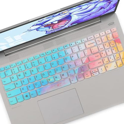 Colorful Keyboard Cover for Lenovo IdeaPad 5 5i/IdeaPad 3 3i/IdeaPad 1 1i 15.6" 17.3", Yoga 7 7i 16" 16AHP9 16IML9 16ARP8 16IAH7, Flex 5 15.6, Yoga/IdeaPad Slim 7 15.6, ThinkBook 15/15p G2 G3 G4