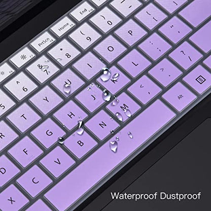 CaseBuy Keyboard Cover for 2023-2019 Microsoft Surface Laptop 6/5 / 4/3 Gen 13.5" & 15 inch Accessories Protective Skin (Not Fit Surface Laptop 7 2024 2025), Ombre Purple - color: Ombre Purple