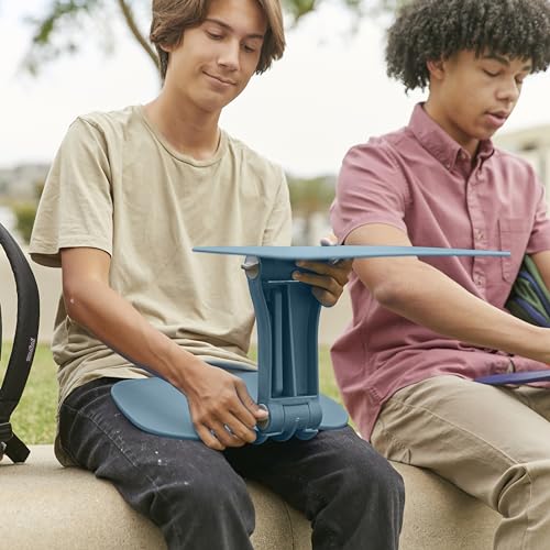 ECR4Kids The Surf Folding Portable Activity Lap Desk, Adjustable, Flexible Seating, Peacock Blue - color: Peacock Blue