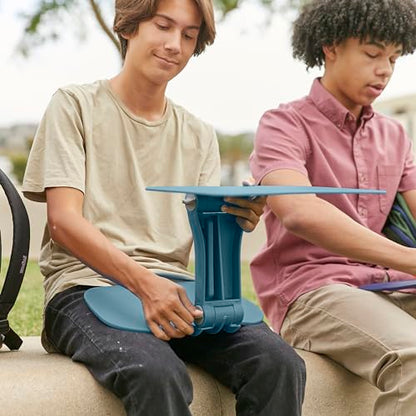 ECR4Kids The Surf Folding Portable Activity Lap Desk, Adjustable, Flexible Seating, Peacock Blue - color: Peacock Blue