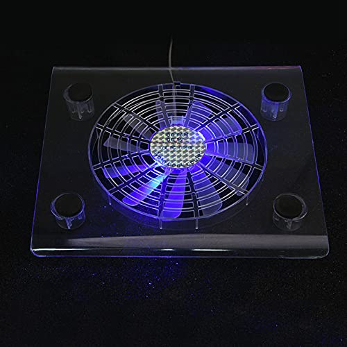 Quiet Notebook Cooler, USB Laptop Cooling Pad Cooling Pad Fan with RGB LED Lights 1400RPM Fan Speed Plug and Play for Notebook