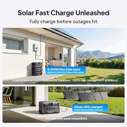 BLUETTI Apex 300 Solar Generator & 560W Charger 1 2764.8Wh Power Station | LFP Battery Backup with 6 3840W AC Outlets (7680W Surge), 5.5H RV Fast Charge, Ideal for Road Trips, RV and Emergencies - style: BLUETTI Apex 300+Charger 1