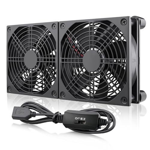 Wathai 240mm Router Cooling Fan for Computer Cooler Small Box 5V USB | USB Powered Multi Speed Electronics Cooling Pad, Modem Receiver TV Box Amplifier Receiver Stand, Small Computer Fans - style: 240mm USB fan