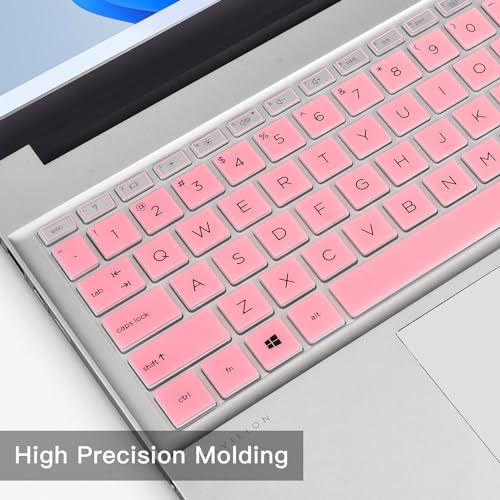 Keyboard Cover for HP 15.6 Laptop 15-fc 15-fd Series, HP 15z-fc000 15t-fd000 fd100 fd200 15-fc0499nr 15-fc0502nr 15-fc0399nr 15-fc0099nr 15-fd0083wm fd0127dx fd0012nr, HP 255 G10 Laptop - color: Pink