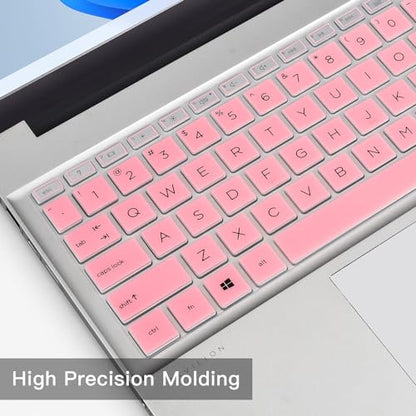 Keyboard Cover for HP 15.6 Laptop 15-fc 15-fd Series, HP 15z-fc000 15t-fd000 fd100 fd200 15-fc0499nr 15-fc0502nr 15-fc0399nr 15-fc0099nr 15-fd0083wm fd0127dx fd0012nr, HP 255 G10 Laptop - color: Pink
