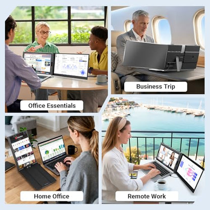 Laptop Screen Extender, 14" FHD 1080P Laptop Monitor Extender, Ultra-Thin Portable Monitor for Laptop with USB-C/HDMI Port, Plug & Play for Windows/Mac/Android/Switch/PS5/Chrome - size: 14"