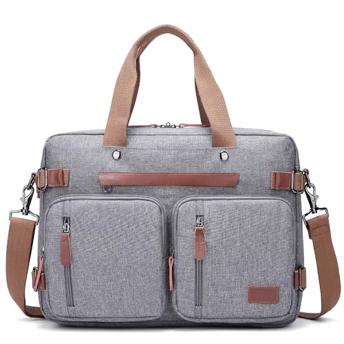 MOLNIA 15.6 inch Laptop Backpack,3 in 1 Briefcases For Men,Laptop Backpack, Messenger Bag,Computer Bags For Men, Grey - color: Elegant Gray, size: Classic-15.6 inch