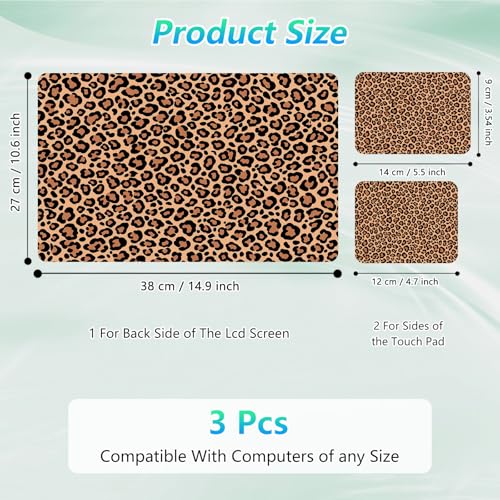 Laptop Skin Sticker Decal 12"-15.6" Universal Laptop/Notebook/Netbook Vinyl - Waterproof Scratch Resistant,Fits HP Dell Lenovo MacBook,2 Free Wrist Pads,Easy Apply & Remove,Retro Leopard Print - color: Retro Leopard Print
