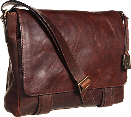 Frye Logan Messenger Dark Brown Antique Pull Up One Size - color: Dark Brown Antique Pull Up
