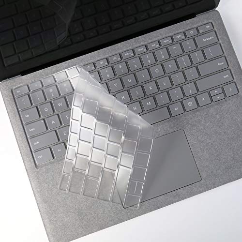 Ultra Thin Clear Keyboard Cover Protector Skin for 2017 2018+ Microsoft Surface Laptop 1/2 13.5"/15" and 2020 Surface Book 3, US Layout