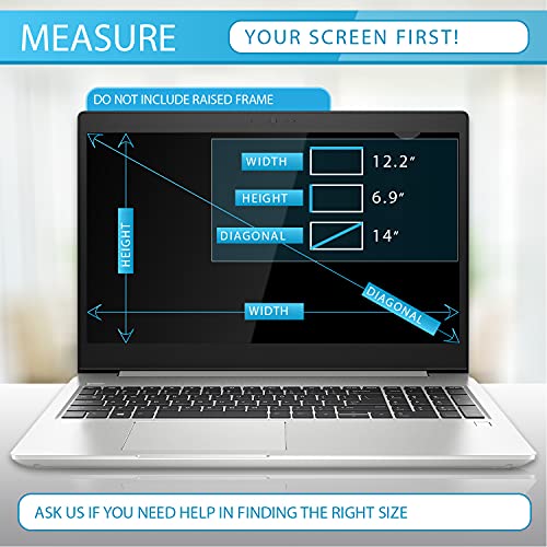 Anti-Glare and Anti Finger Print Screen Protector (3 Pack) for 14 Inches Laptop - color: 14" Screen Protector
