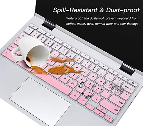 Lenovo Chromebook Keyboard Cover Skin - Flex 3, IdeaPad 3, Spin X360, Flex 5, C330/C340 100e/300e/500e, Ombre Pink - color: Ombre Pink
