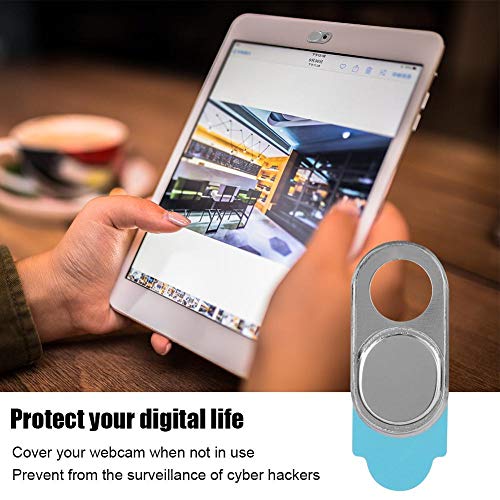 Zopsc Ultra Thin Metal Webcam Cover, 3 Pack Privacy for Laptops Desktops Tablets Smartphones, Silver - color: silver