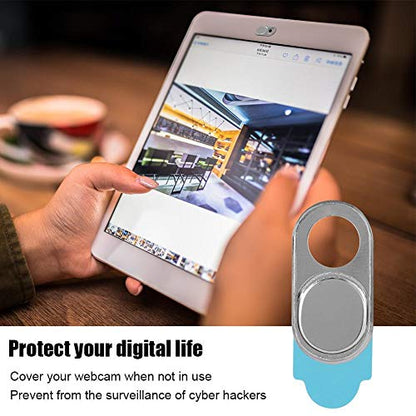 Zopsc Ultra Thin Metal Webcam Cover, 3 Pack Privacy for Laptops Desktops Tablets Smartphones, Silver - color: silver