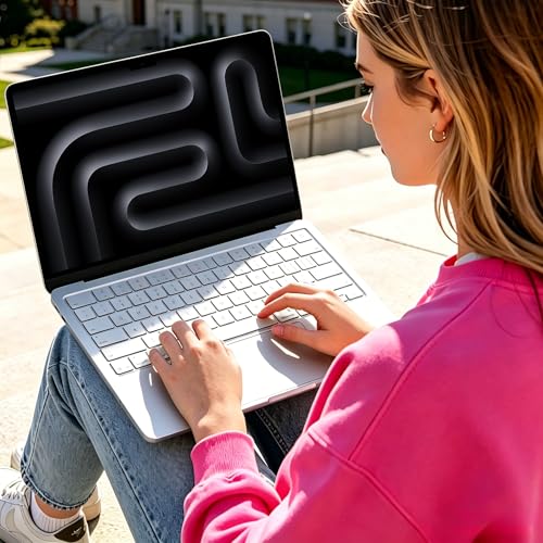 Palm Rest Skin for MacBook Pro 14 inch (M5 M4 M3 M2 M1 Pro/Max Chip, 2026-2021) with TrackPad Cover Film, MacBook Pro 14 Protective Cover Skin Palm Sticker (Silver)
