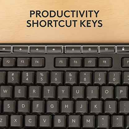 Logitech MK370 Combo for Business, Wireless Full-Size Keyboard and Wireless Mouse, Secure Logi Bolt USB Receiver, Bluetooth, Globally Certified Windows/Mac/Chrome, Linux - Graphite, Pack of 4 - size: One Size (Pack of 4)