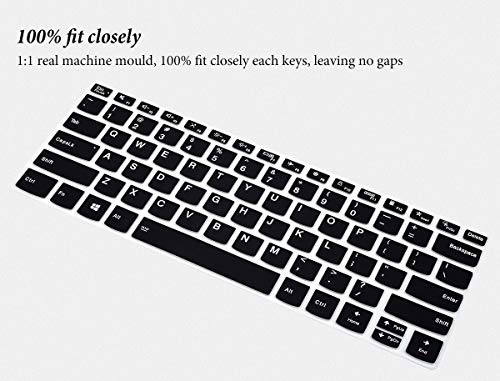 Keyboard Cover for Lenovo Yoga 7i 5i 2-in-1 14"/Flex 5 14" 2-in-1 Laptop/Flex 5 14"/ Idepad S540 14/ThinkBook 14 Gen 2,Keyboard Protector Skin for Lenovo Ideapad 5 14"-Black - color: Black