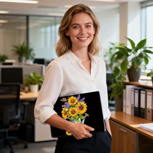Universal Laptop Skin Sticker Decal for 11.6”12" 13" 13.3" 14" 15" 15.4" 15.6" Reusable Waterproof Scratch-Scratch Resistant Protective Vinyl Laptop Notebook Skin Stickers - Sunflower & Butterfly - color: Sunflower & Butterfly