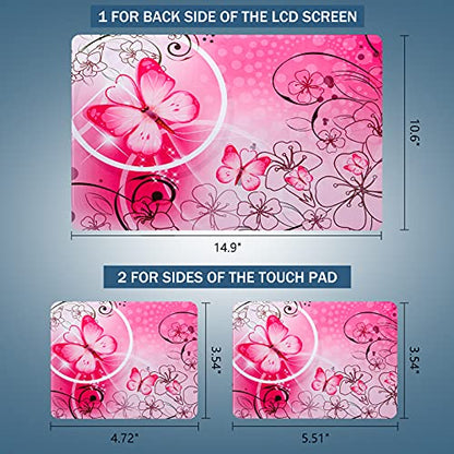 Pink Butterfly11.6 13 13.3 14 15 15.6 inches Netbook Laptop Skin Sticker Reusable Protector Cover Decal FY-NEK-009 - color: FY-NEK-009