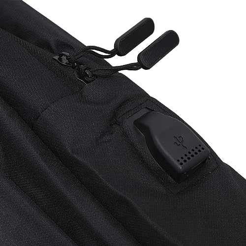 Travel Laptop Backpack Unisex, Work Laptop Backpack with USB Charging Port, Large Casual Daypack for Men Women, Oxford Fabric Carry On Computer Bag with Anti - Slip (Black)