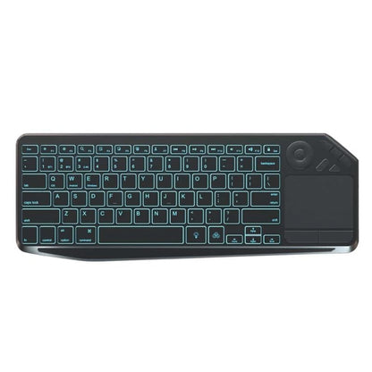 JOMAA 2.4G Wireless Bluetooth Dual Mode Connection TV Keyboard with Touchpad Media Control Multimedia Rechargeable 7Color Backlit Keyboard for Computer, Smart TV, Desktop, Laptop, iPad, Tablet