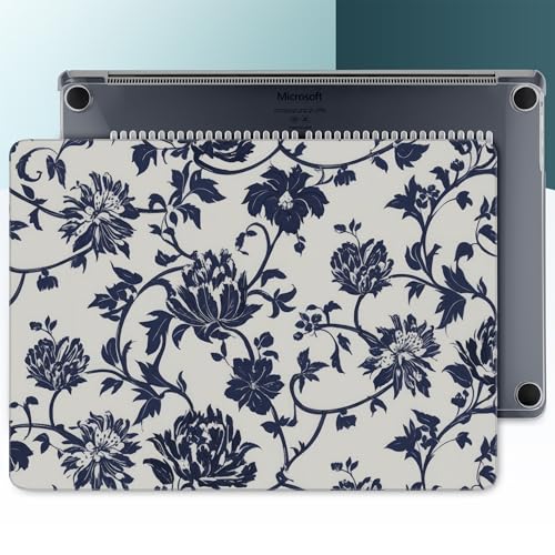 Batianda Artistic Case for Microsoft Surface Laptop 15 inch, Navy Flowers | Fits Surface Laptop for Business 8th Edition 2026 & Surface Laptop 7 2024, 4-in-1 Accessories Bundle, Slim Durable Hard Shell - color: Navy flowers