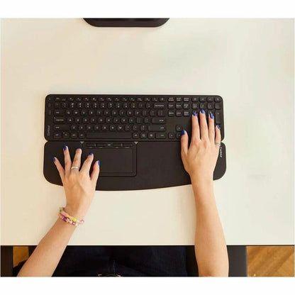 Contour Balance Keyboard: Full-Size Wireless Keyboard with USB Receiver, US Layout, Numeric Keypad, 18 Programmable Keys, AI Key, Home & Office, Windows Layout